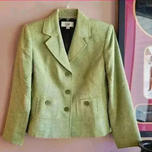 ChadWick's Women's Jacket Wool Coat  Green Avocado Size 6 Like New - Picture 1 of 8